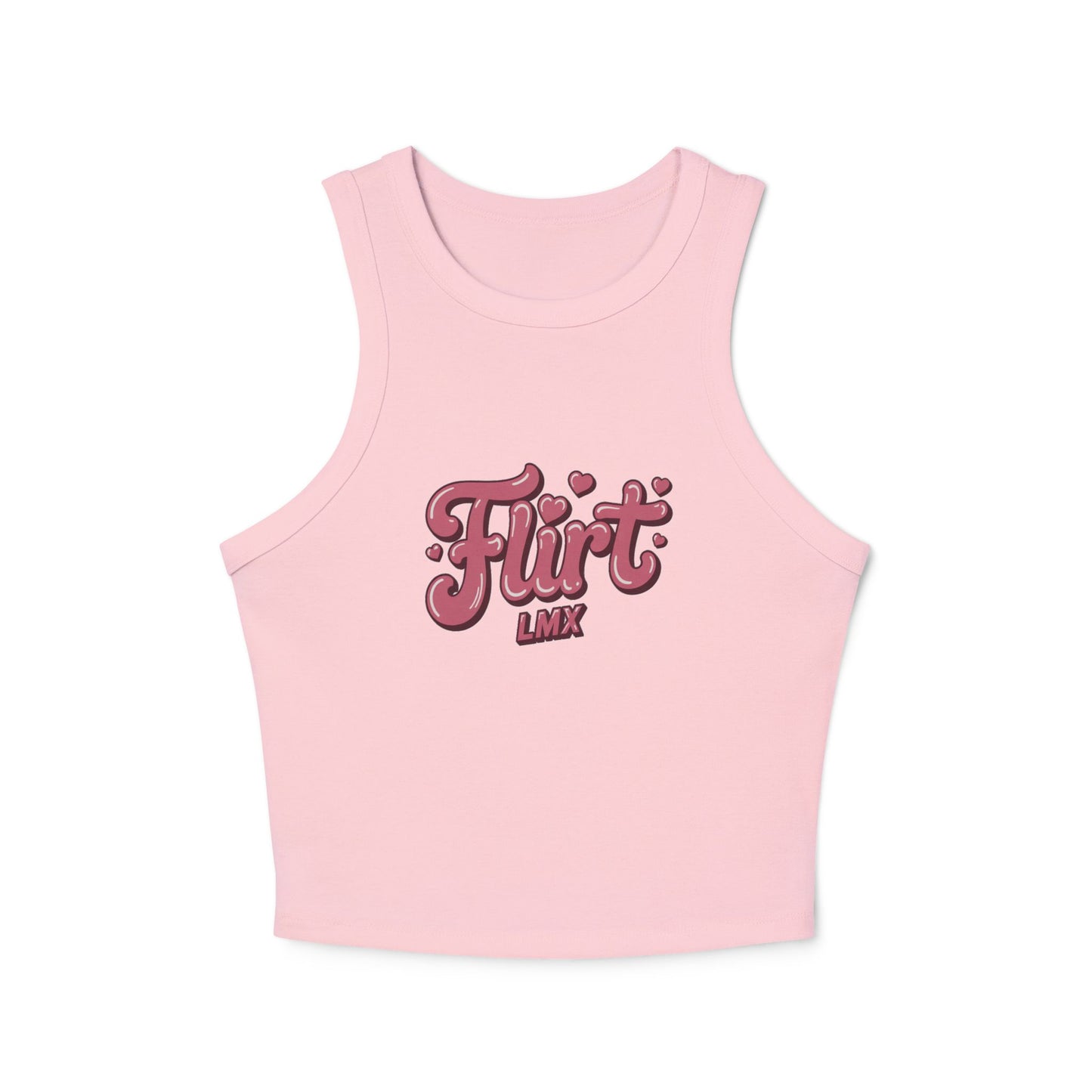 LMX Flirt Racer Tank Top - Women's Micro Rib Crop Top