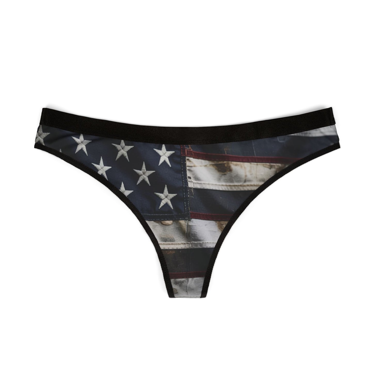 Patriotic Women's Thongs - Stars & Stripes Design for Comfort and Style