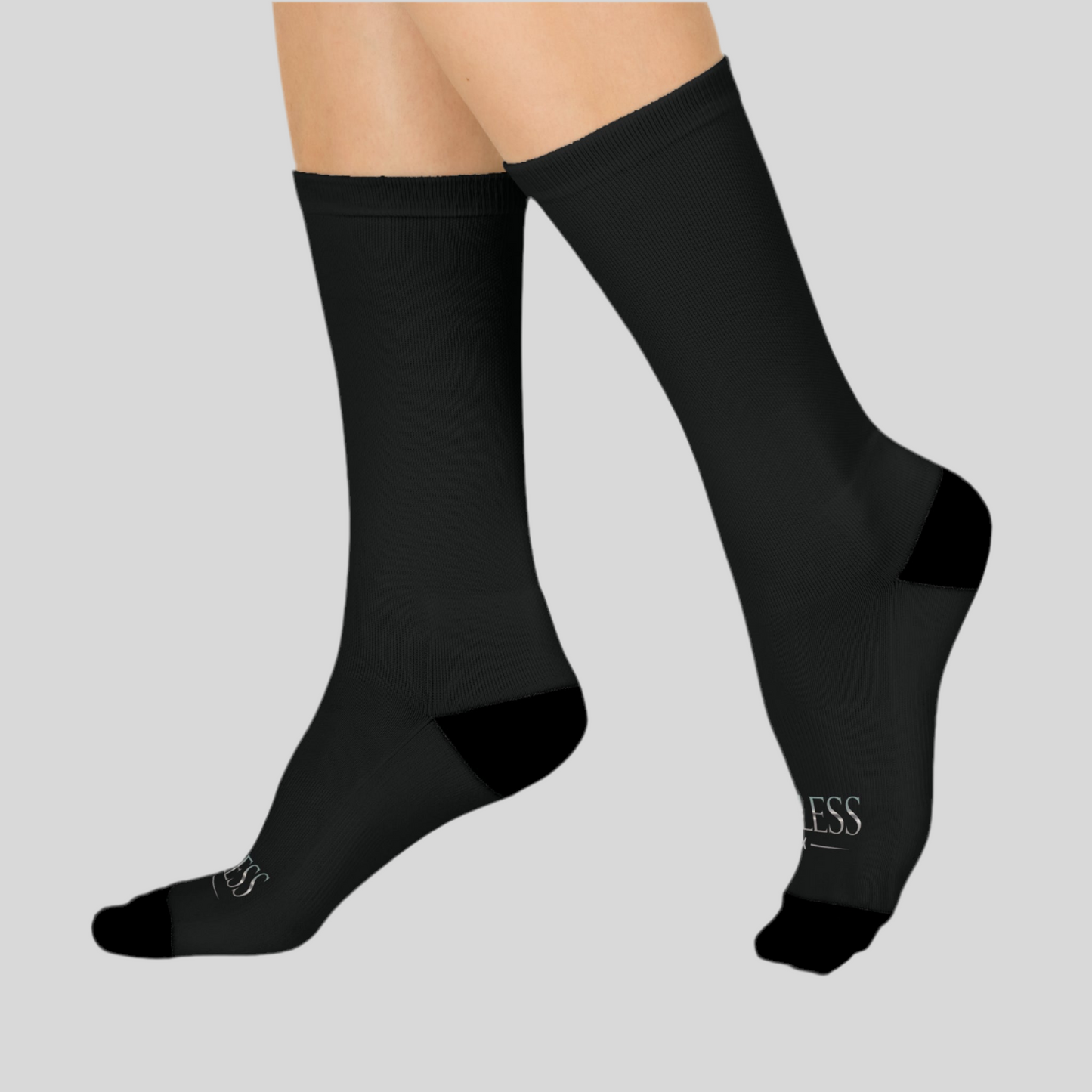 Flawless Cushioned Black Crew Socks – LMX Designs