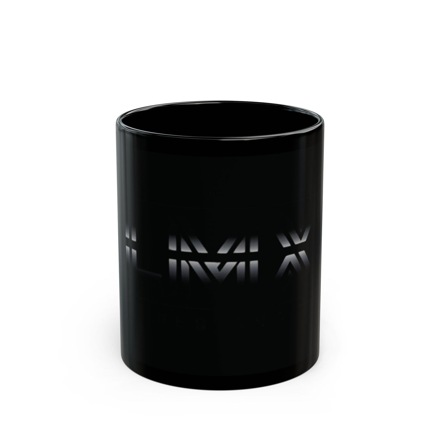 LMX Designs Logo Sleek Black Mug with Modern Design - Perfect for Coffee Lovers