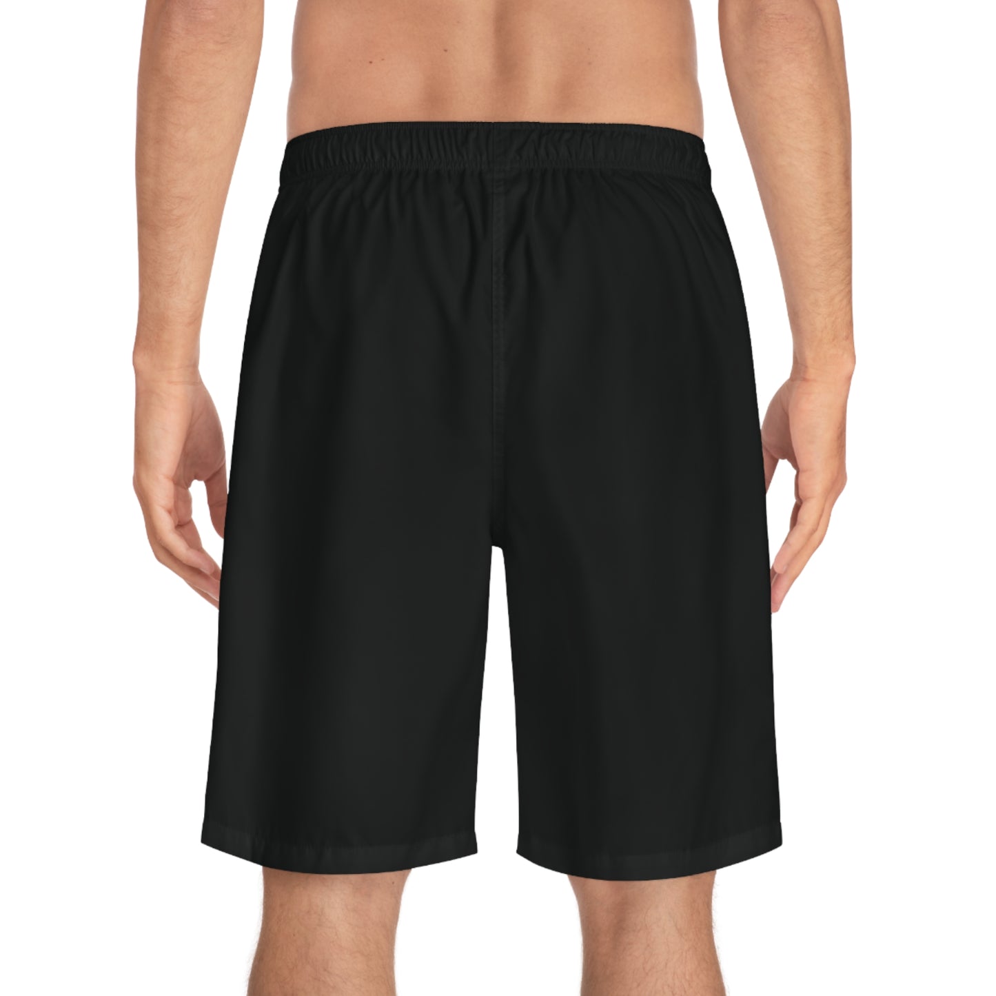 LMX Designs Futuristic Barcode Board Shorts – Cyberpunk-Inspired Swimwear