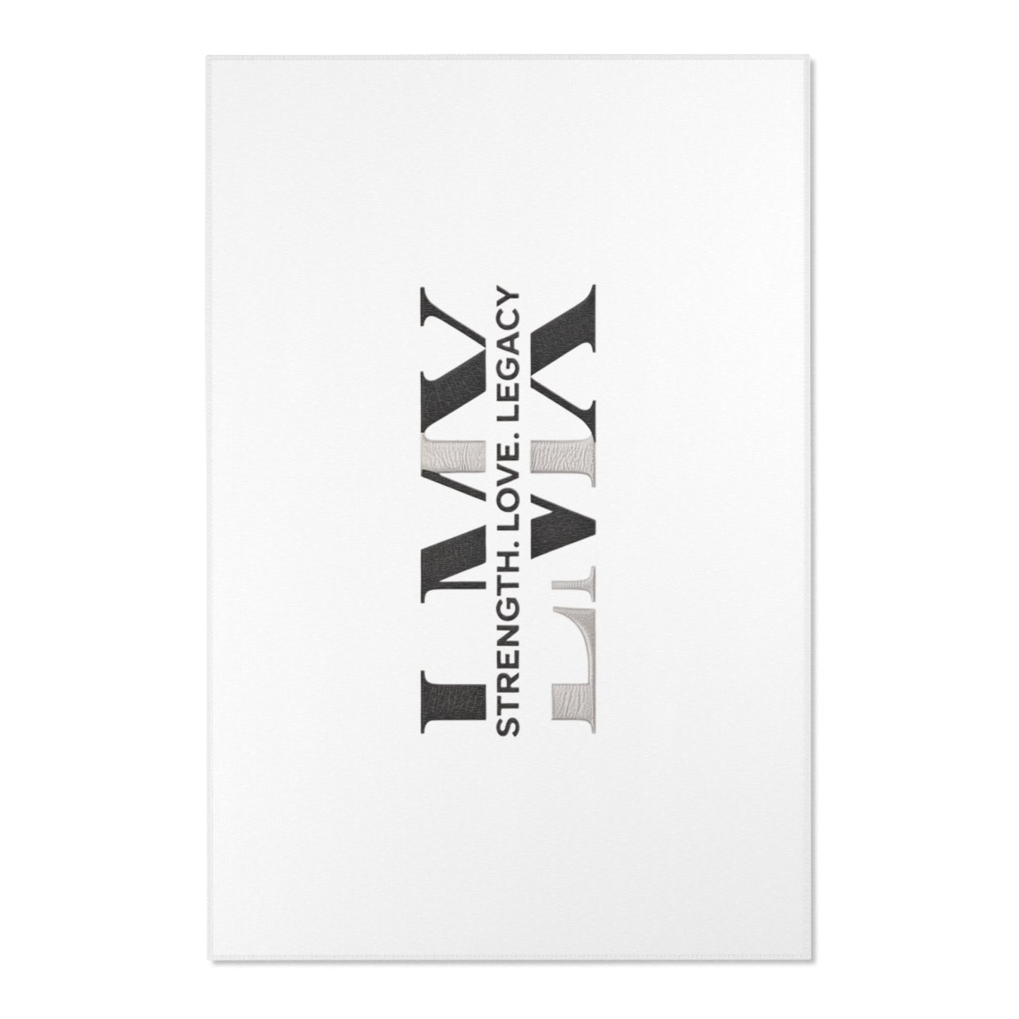 Strength, Love, Legacy Area Rug – LMX Signature Logo Design