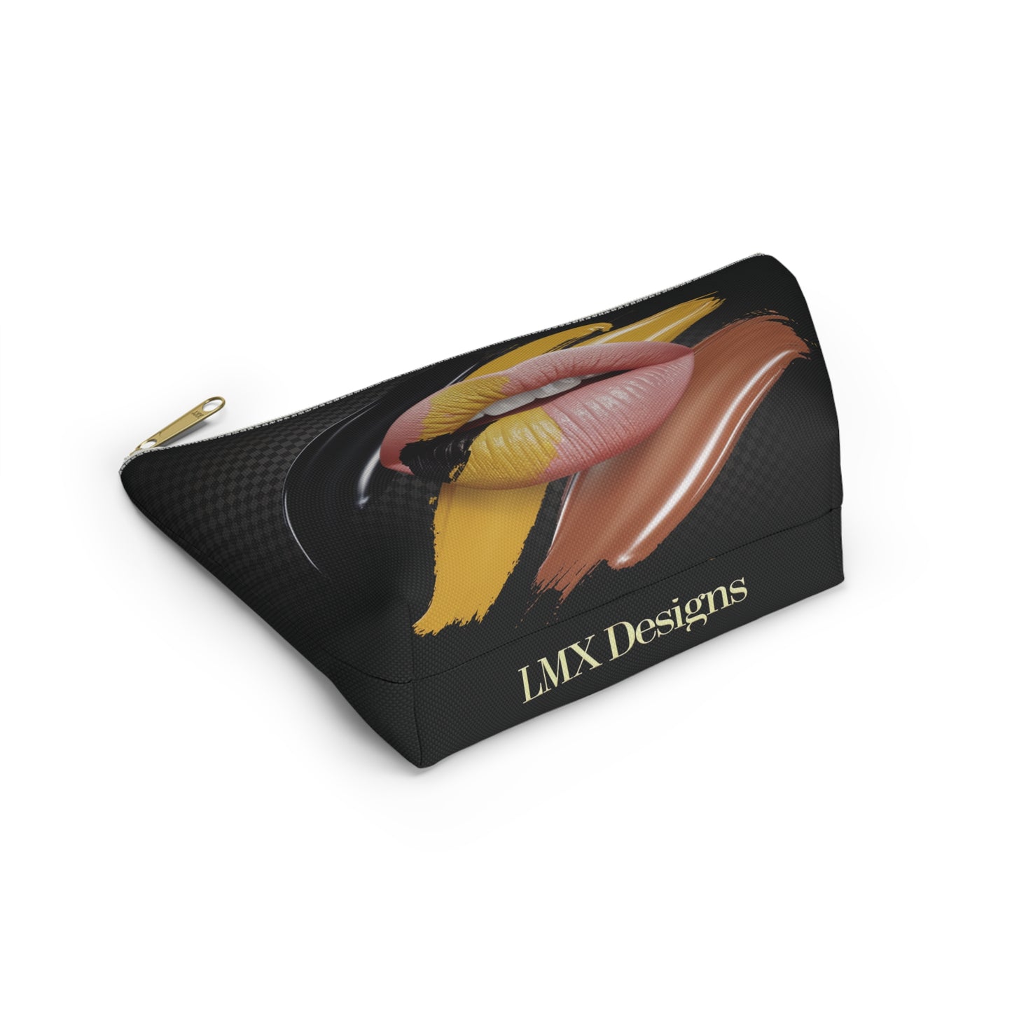 LMX Designs – Custom Logo Artist Lip Accessory Pouch | Stylish T-Bottom Design for Everyday Essentials