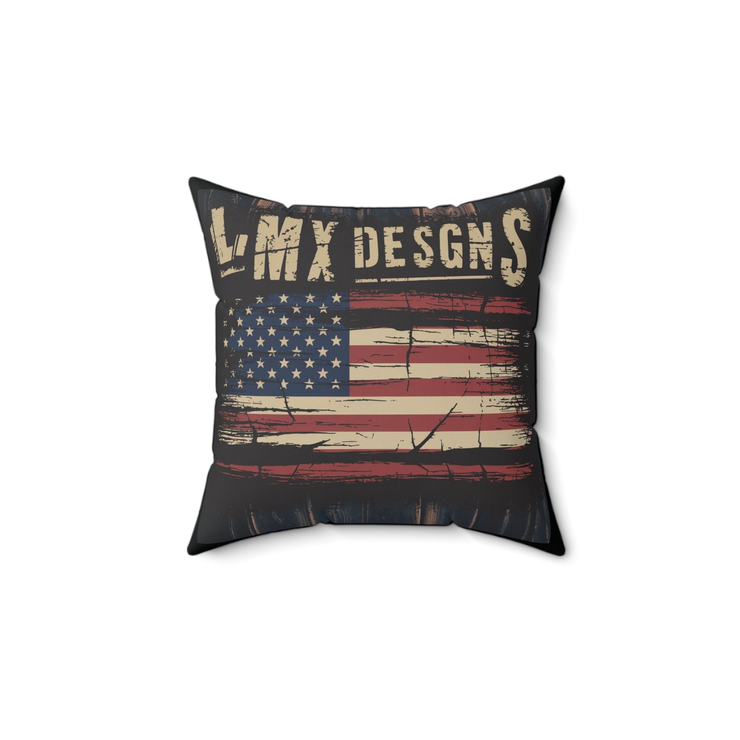 Pillow Cover - LMX Designs Distressed American Flag