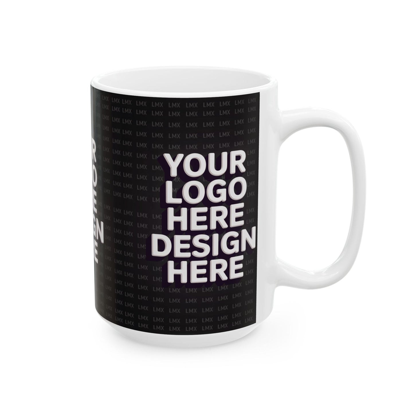 Introducing our Customizable Black Ceramic Coffee Mug – 11 oz & 15 oz