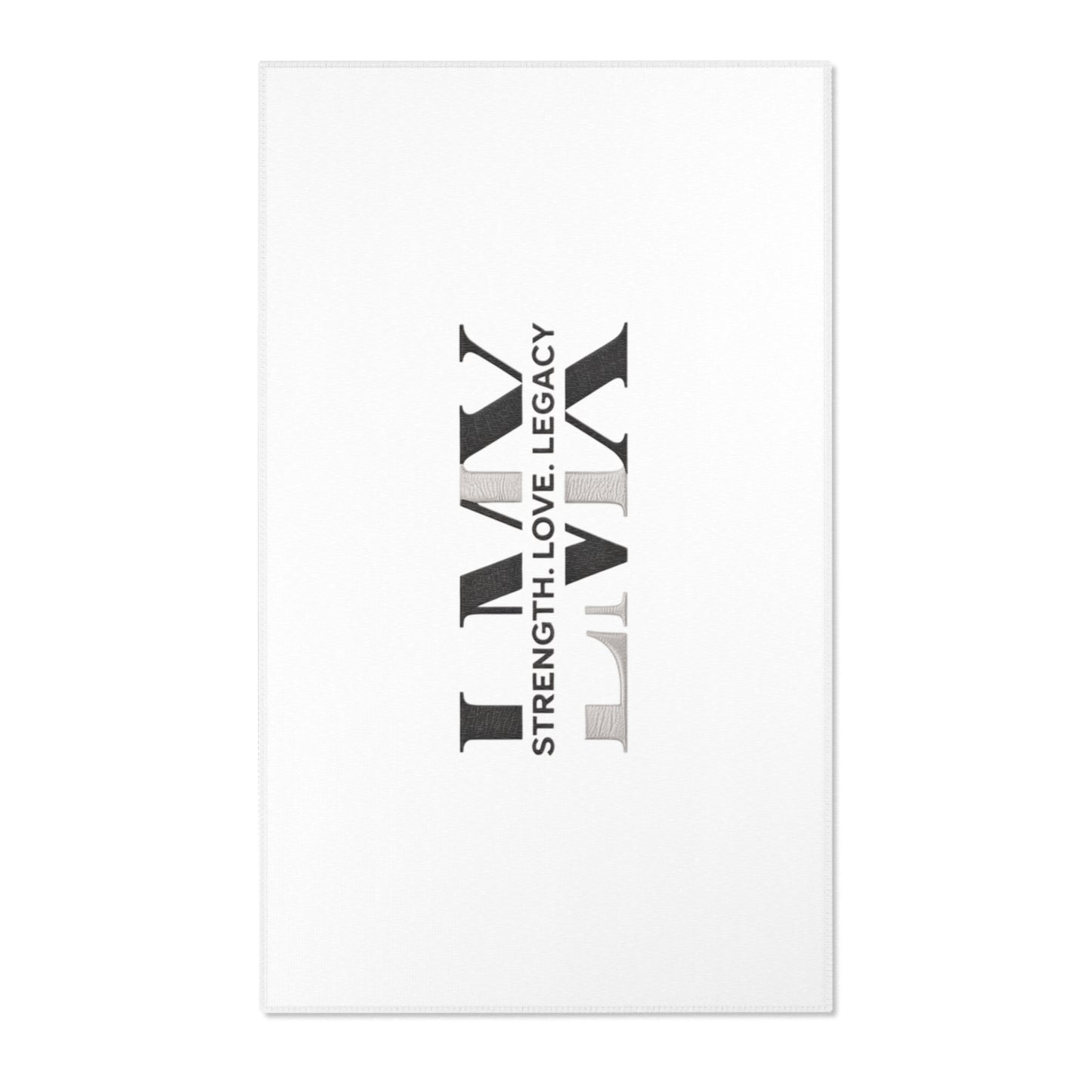 Strength, Love, Legacy Area Rug – LMX Signature Logo Design