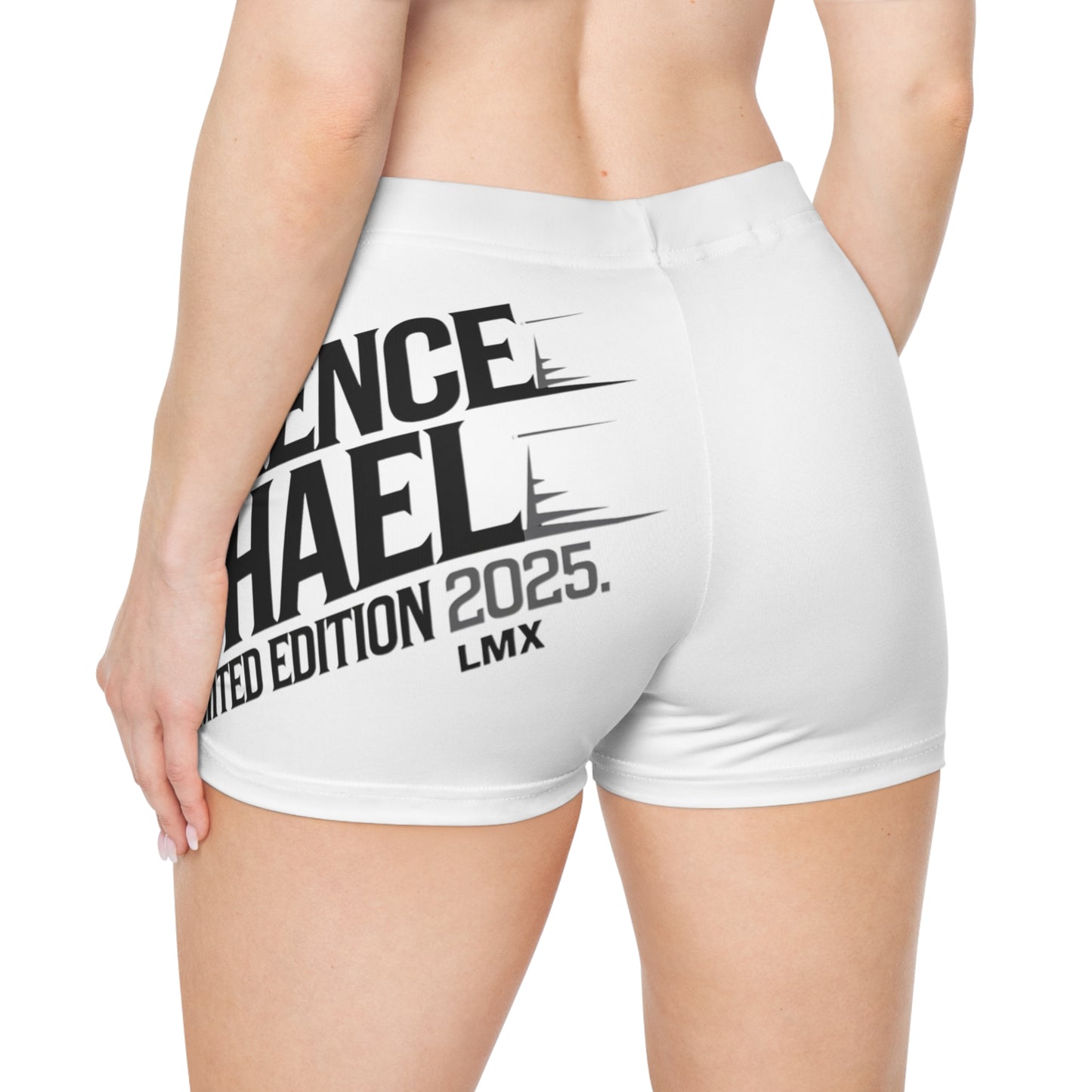 LMX Designs Women’s White Signature Shorts – Lawrence Michael Limited Edition 2025”