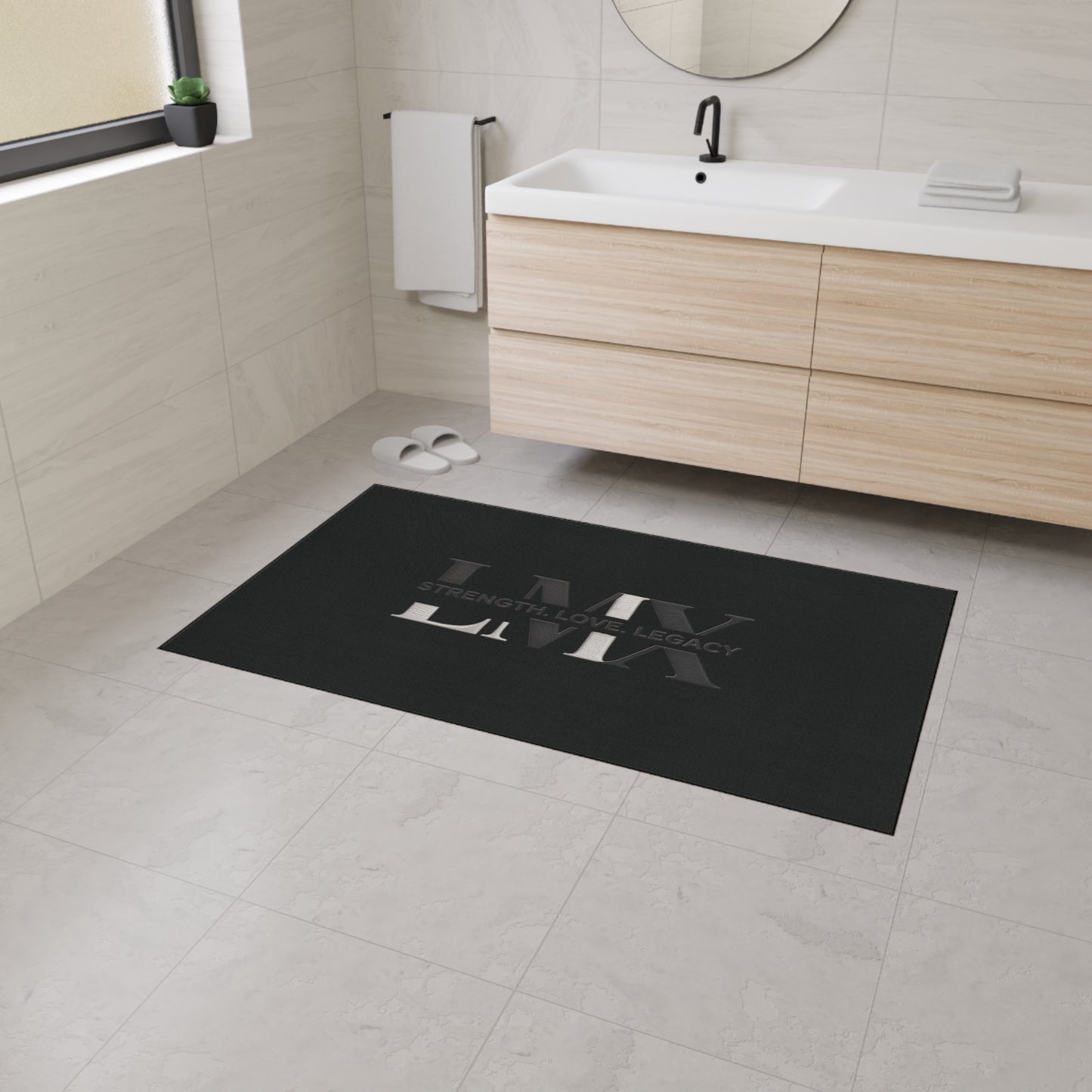 Inspirational Heavy Duty Floor Mat – Strength, Love, Legacy