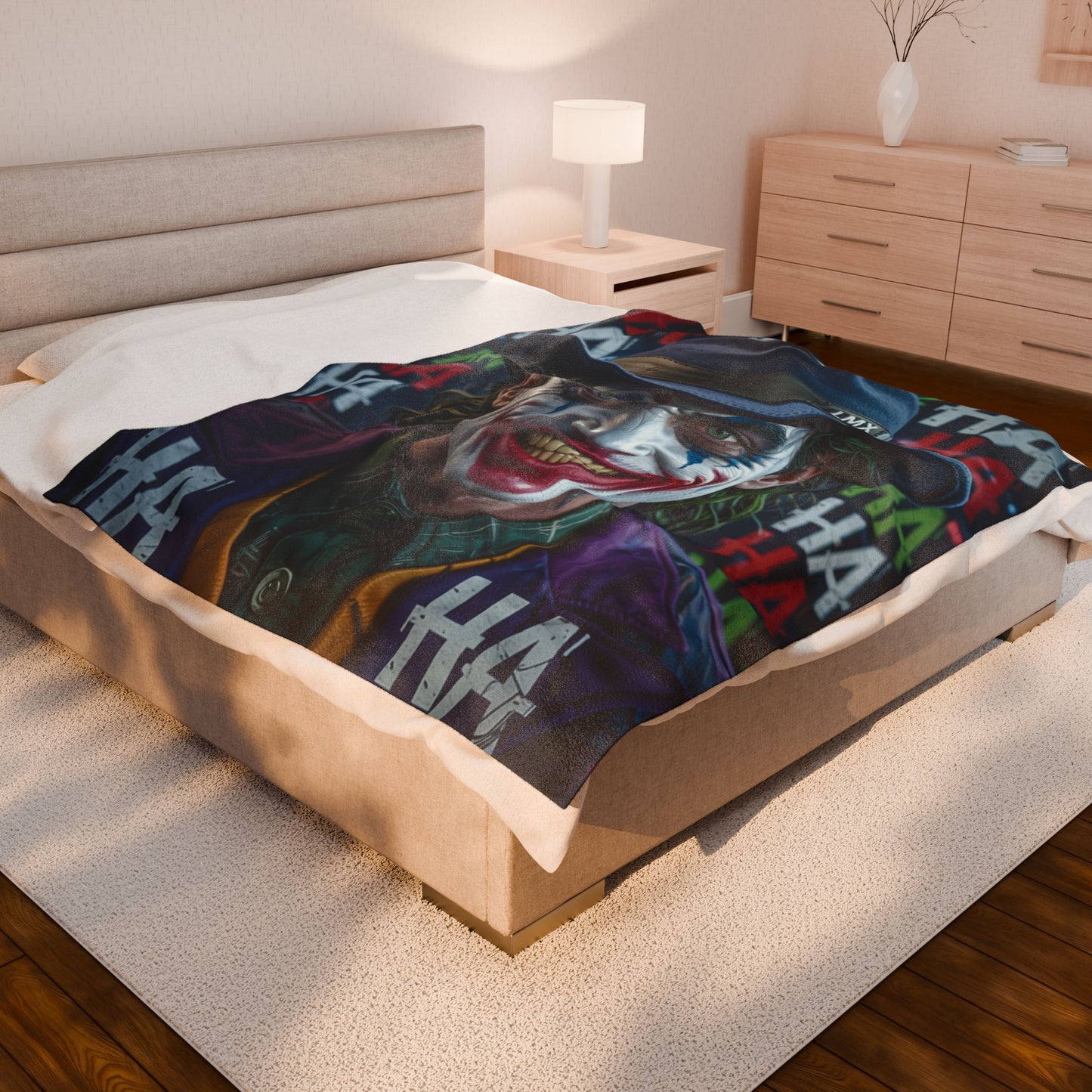 LMX “Madness in Motion” Fleece Blanket – Joker Graffiti Glitch Edition