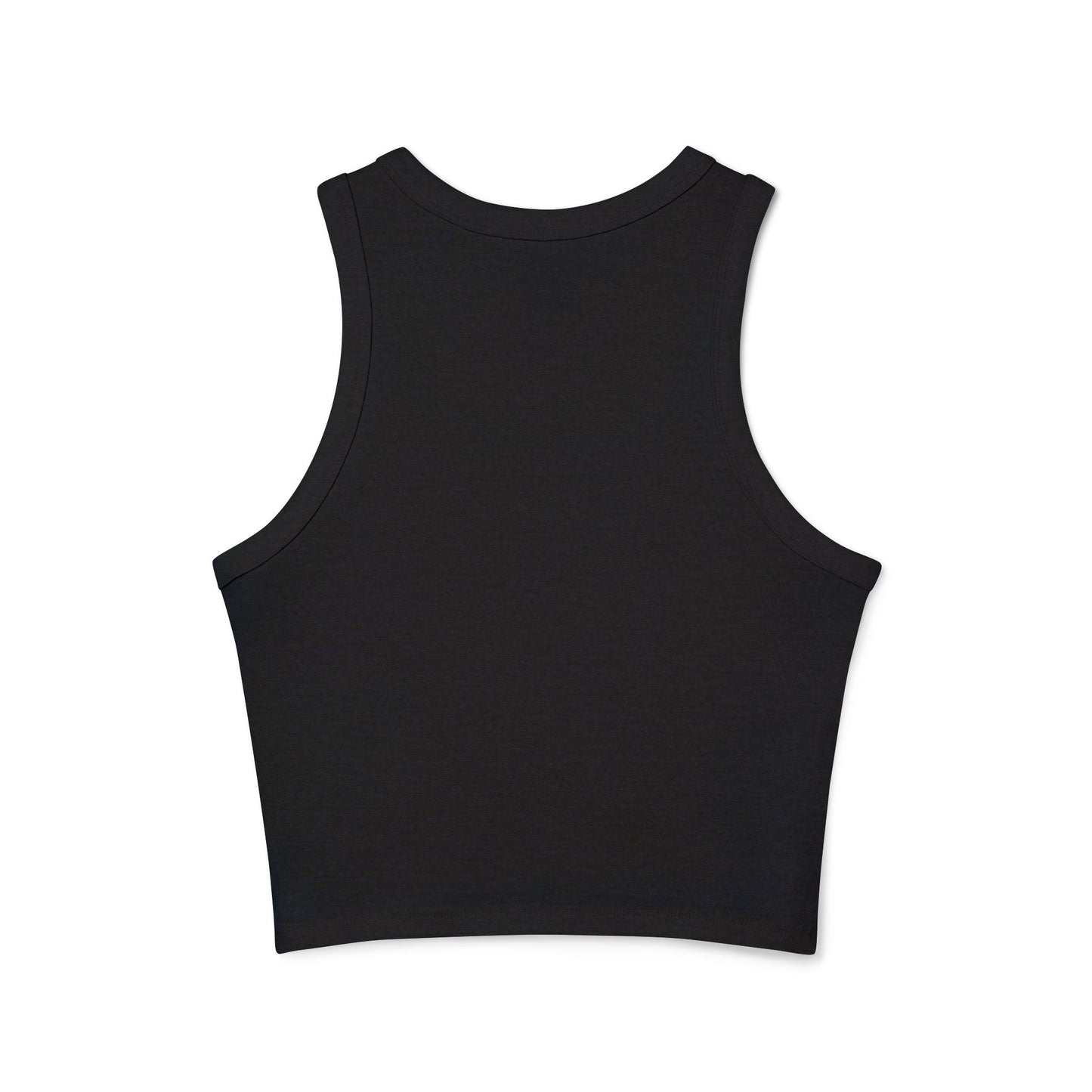 LMX Designs Women’s Micro Rib Racer Tank Top with 3D Glowing Metallic ‘FREE SPIRIT’ Logo