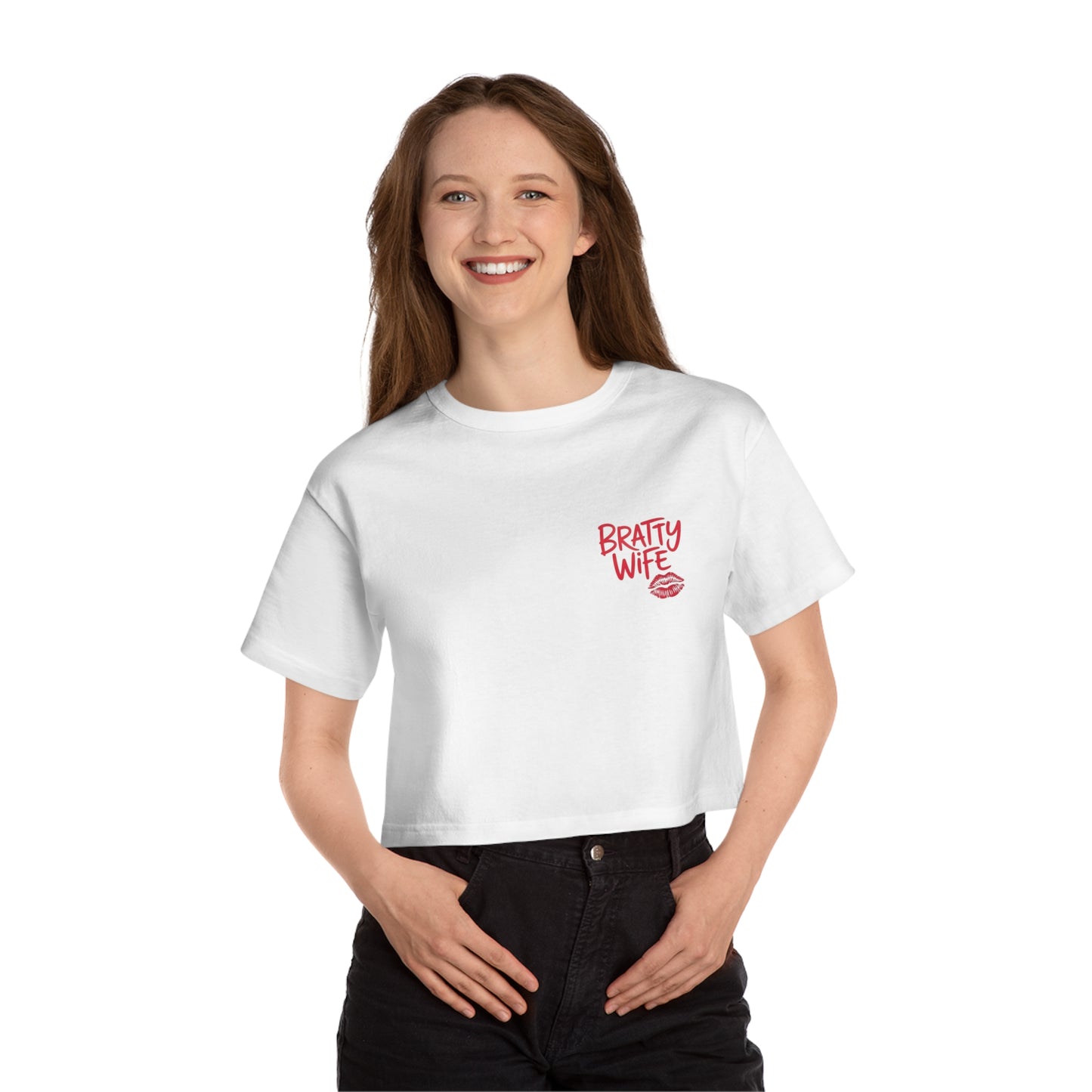 LMX Designs – Bratty Wife Cropped T-Shirt