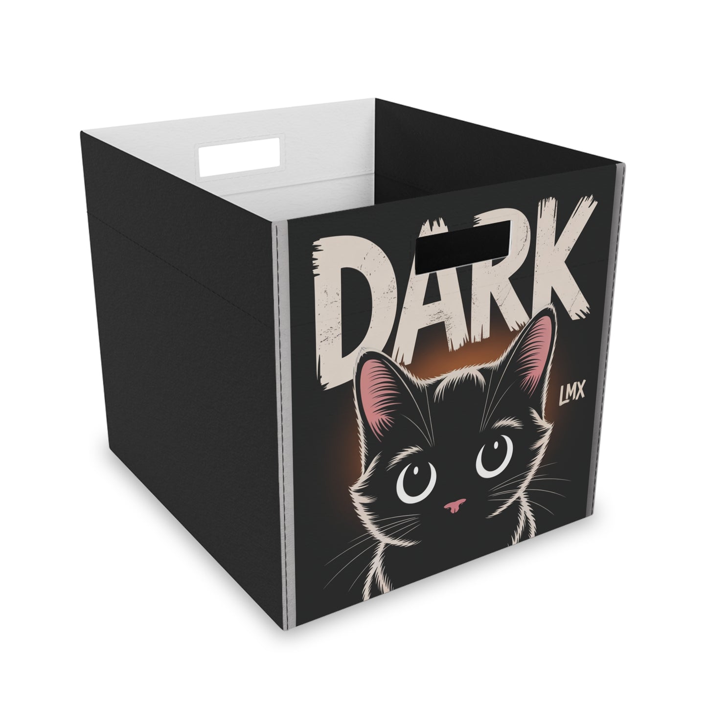 Introducing LMX Designs- Dark Cat Felt Storage Box - Cute Organizer for Pet Lovers