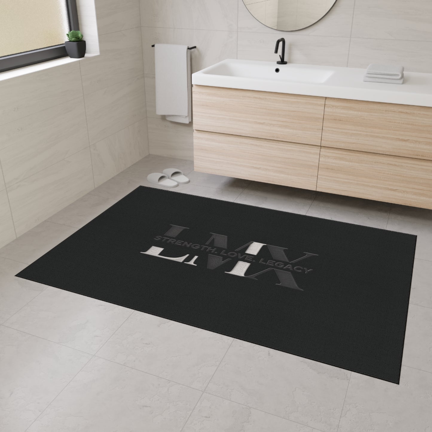 Inspirational Heavy Duty Floor Mat – Strength, Love, Legacy