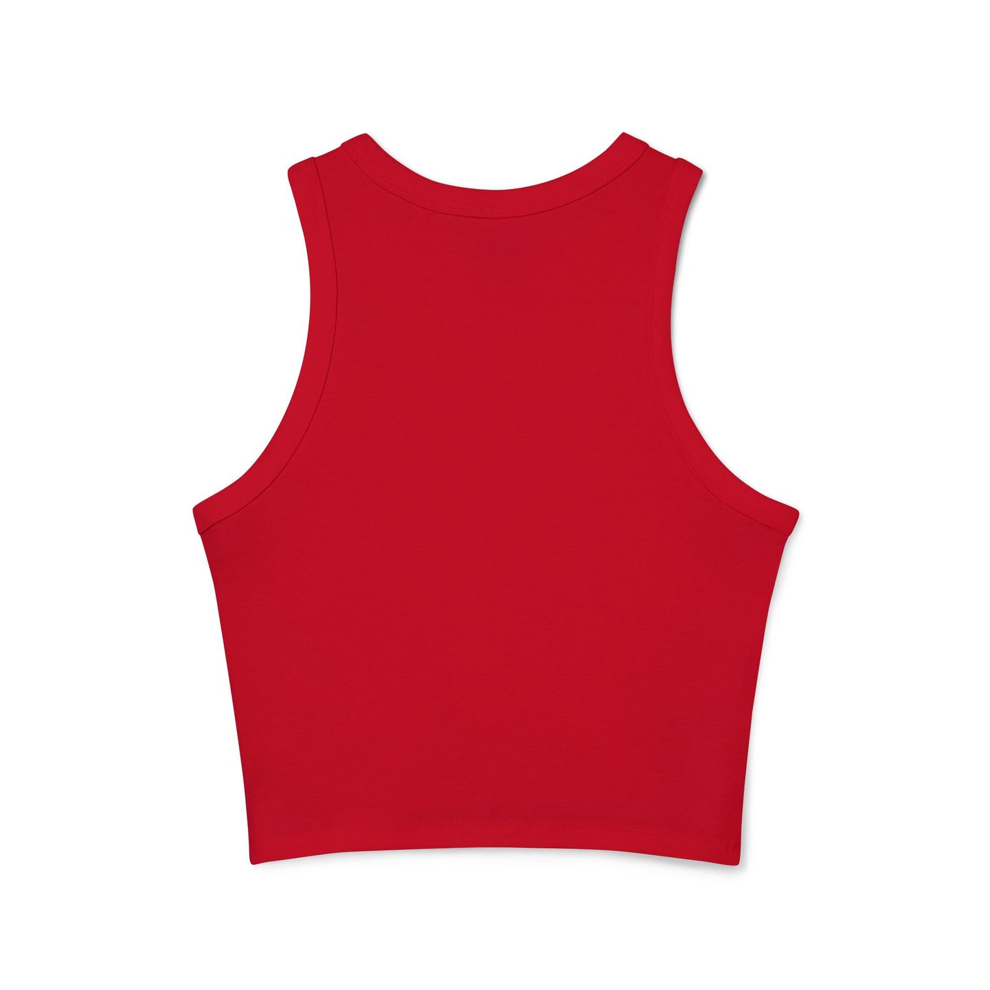LMX Designs Women’s Micro Rib Racer Tank Top with 3D Glowing Metallic ‘FREE SPIRIT’ Logo