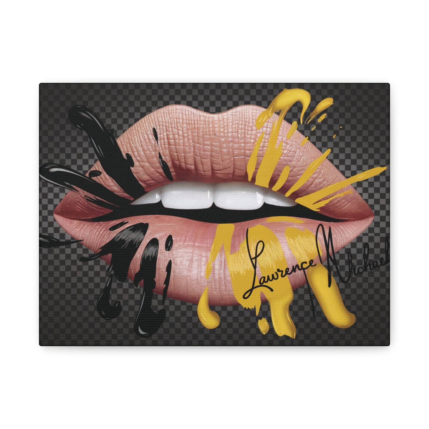 LMX Designs Artistic Lip Wall Canvas – Contemporary Bold Home & Office Decor