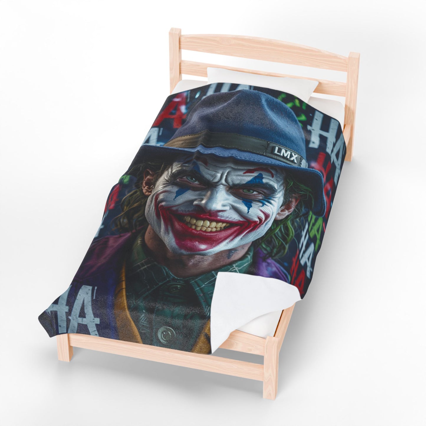 LMX “Madness in Motion” Fleece Blanket – Joker Graffiti Glitch Edition