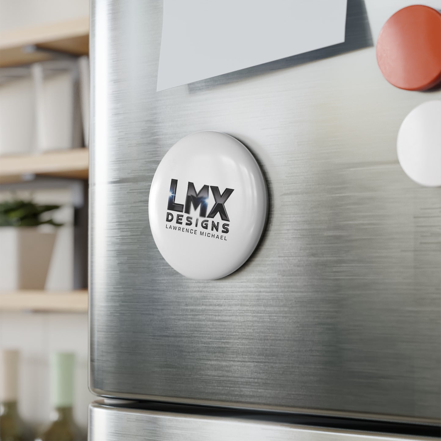 LMX Lawrence Michael Signature Round Button Magnet
