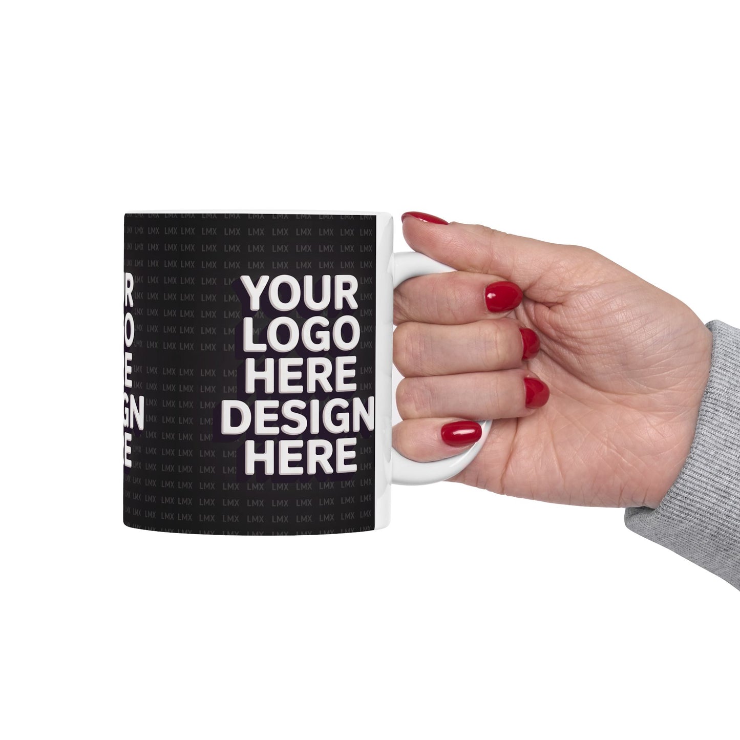 Introducing our Customizable Black Ceramic Coffee Mug – 11 oz & 15 oz