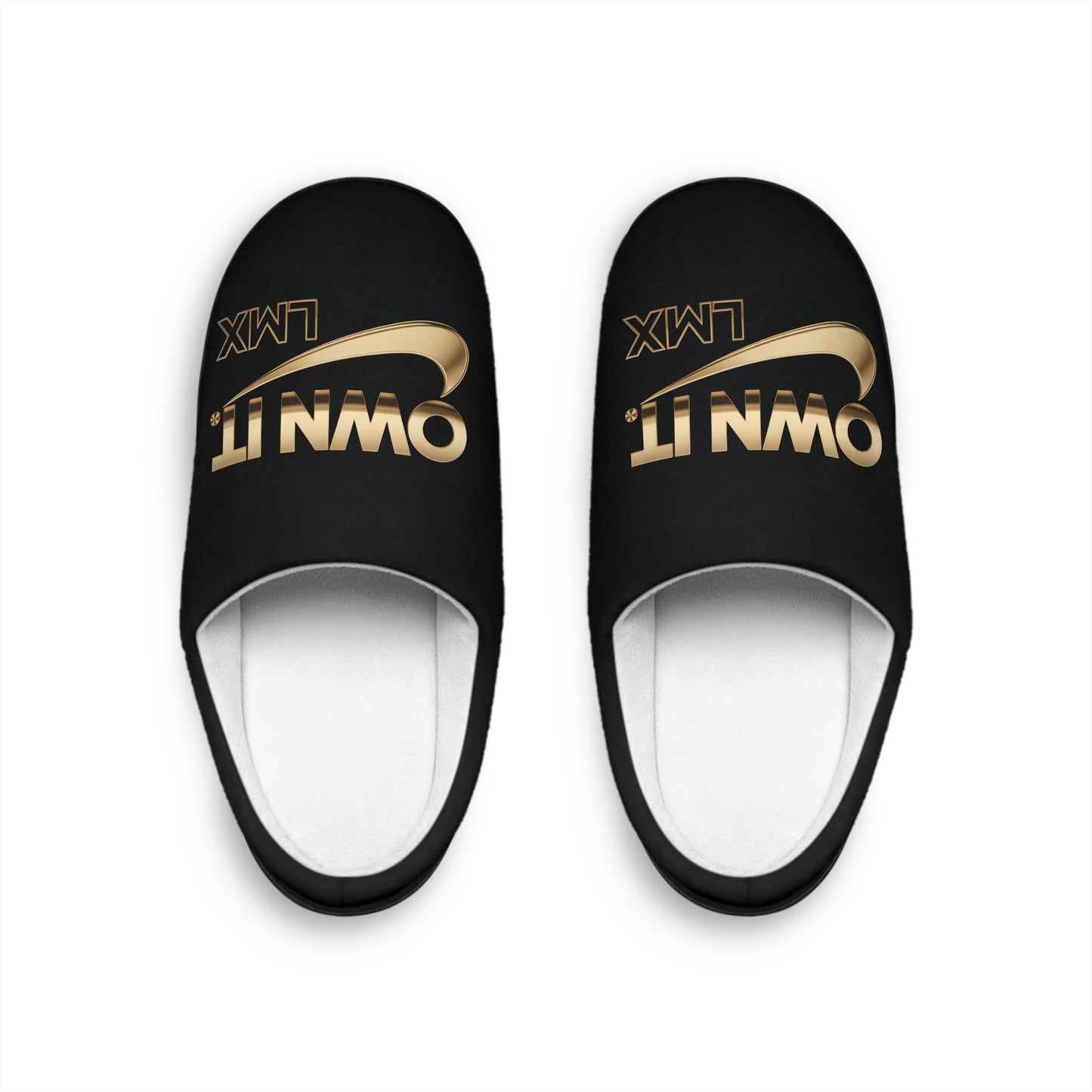 Men’s Indoor Slippers – Cozy Luxe Slippers with ‘Own It’ Design