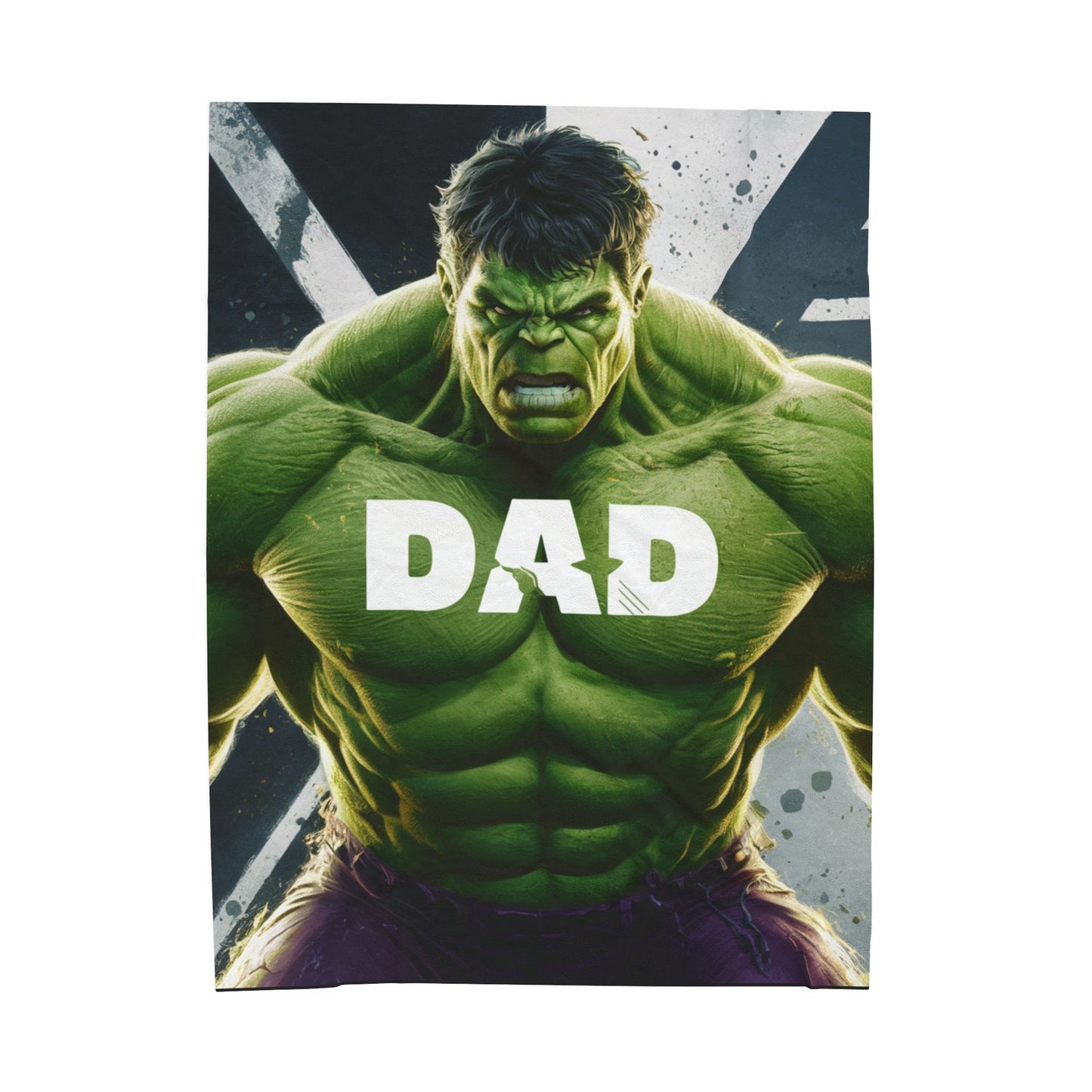 LMX Designs – Incredible Dad Hulk Plush Blanket