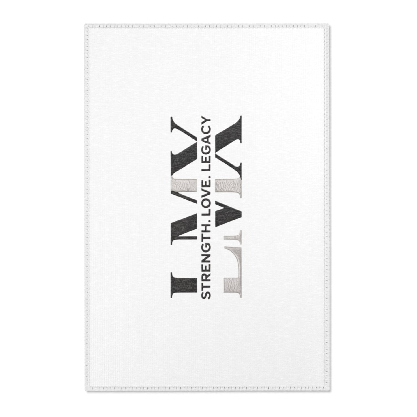 Strength, Love, Legacy Area Rug – LMX Signature Logo Design