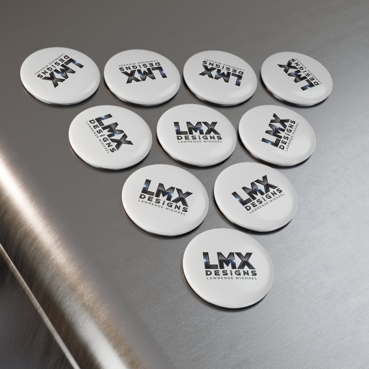 LMX Lawrence Michael Signature Round Button Magnet