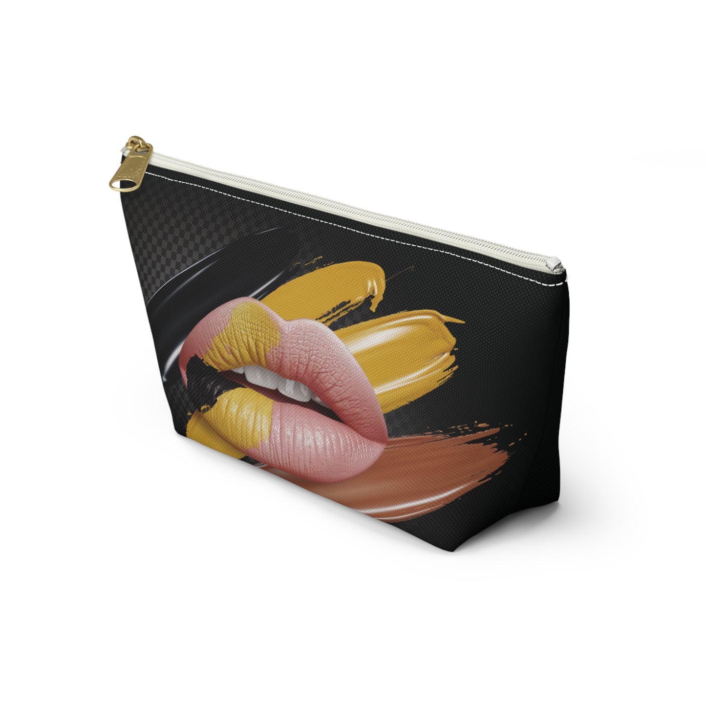 LMX Designs – Custom Logo Artist Lip Accessory Pouch | Stylish T-Bottom Design for Everyday Essentials