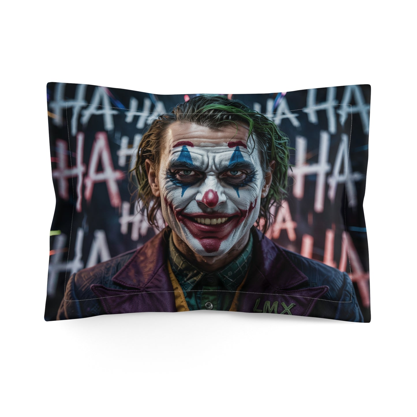 LMX “Madness in Motion” Microfiber Pillowcase – Joker Graffiti Glitch Edition