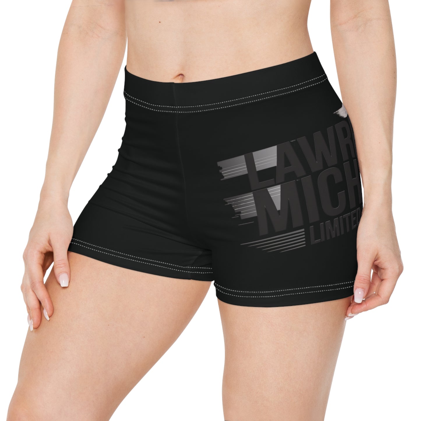 LMX Designs Women’s Black Signature Shorts – Lawrence Michael Limited Edition 2025”