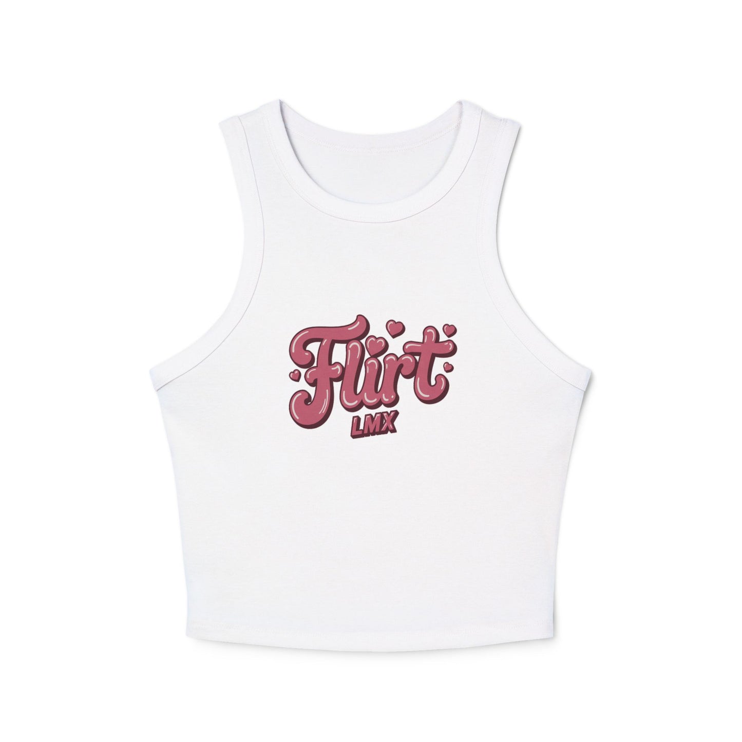 LMX Flirt Racer Tank Top - Women's Micro Rib Crop Top
