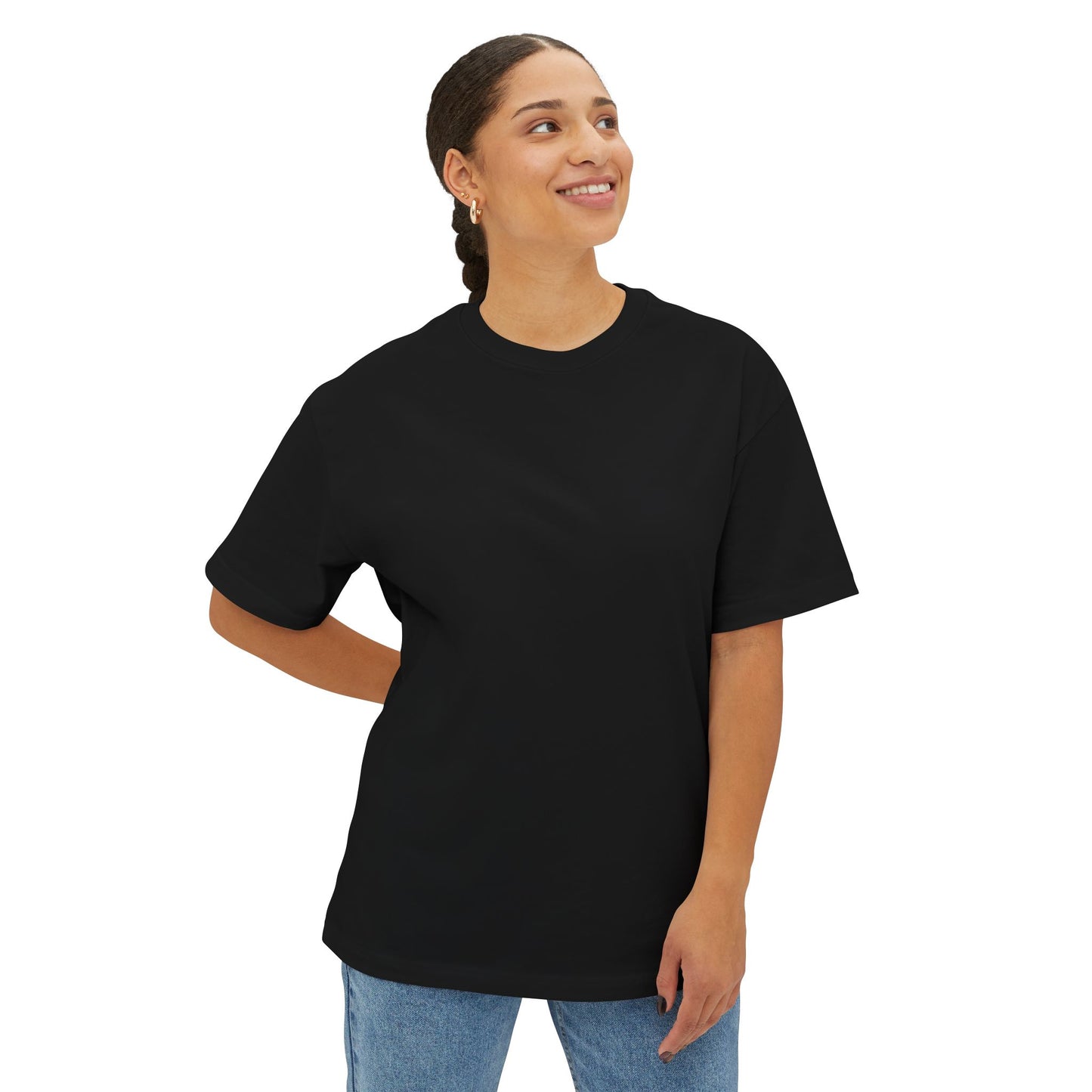 Navy Gray Unisex Oversized Boxy Tee – LMX Death Metal Grunge Design