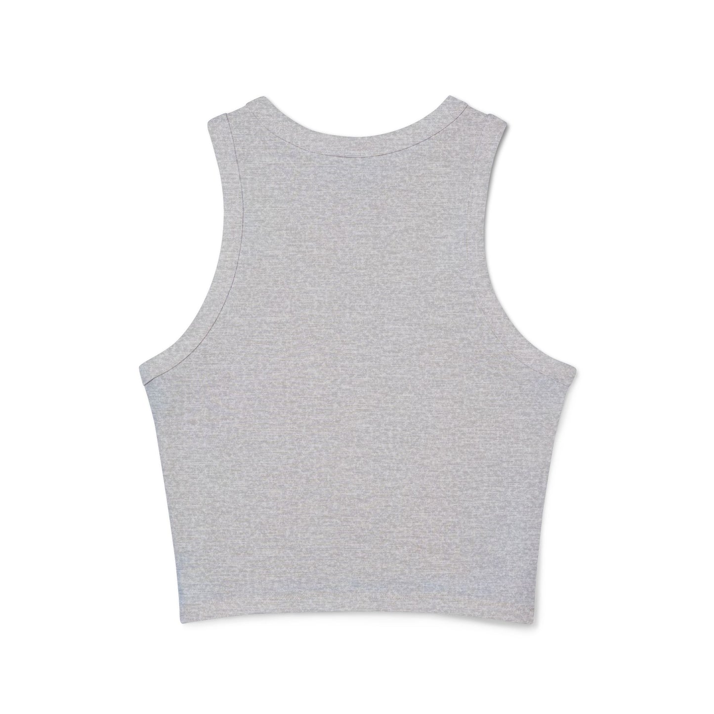 LMX Designs Women’s Micro Rib Racer Tank Top with 3D Glowing Metallic ‘FREE SPIRIT’ Logo