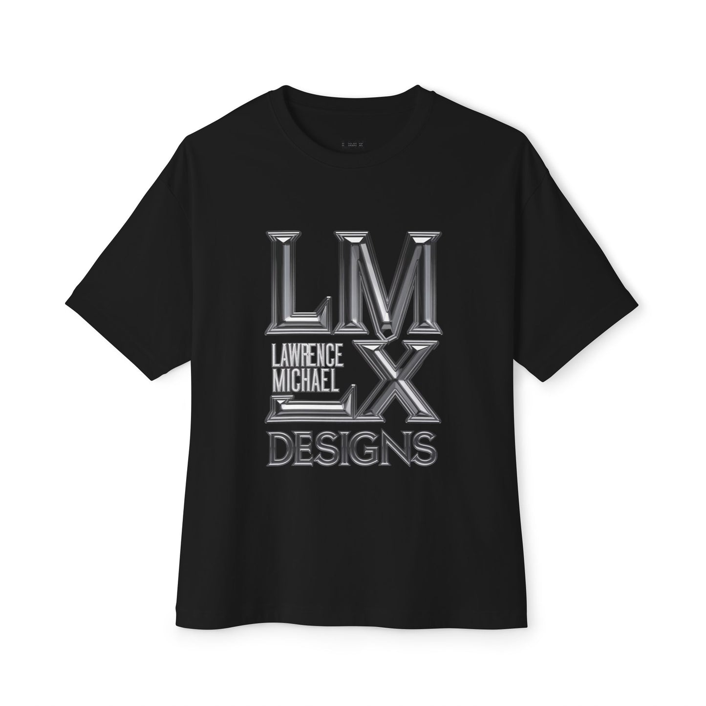 LMX Designs Chrome Embossed 3D Logo Oversized Tee