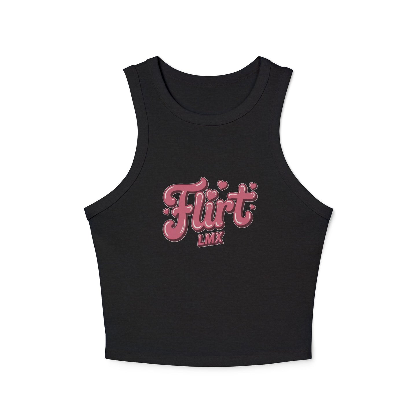 LMX Flirt Racer Tank Top - Women's Micro Rib Crop Top