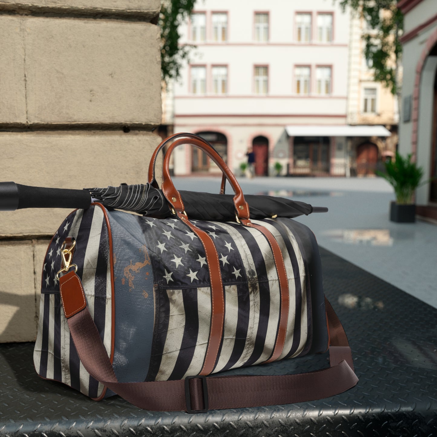 LMX Patriotic Waterproof Travel Bag – Vintage-Inspired, Built for Adventure