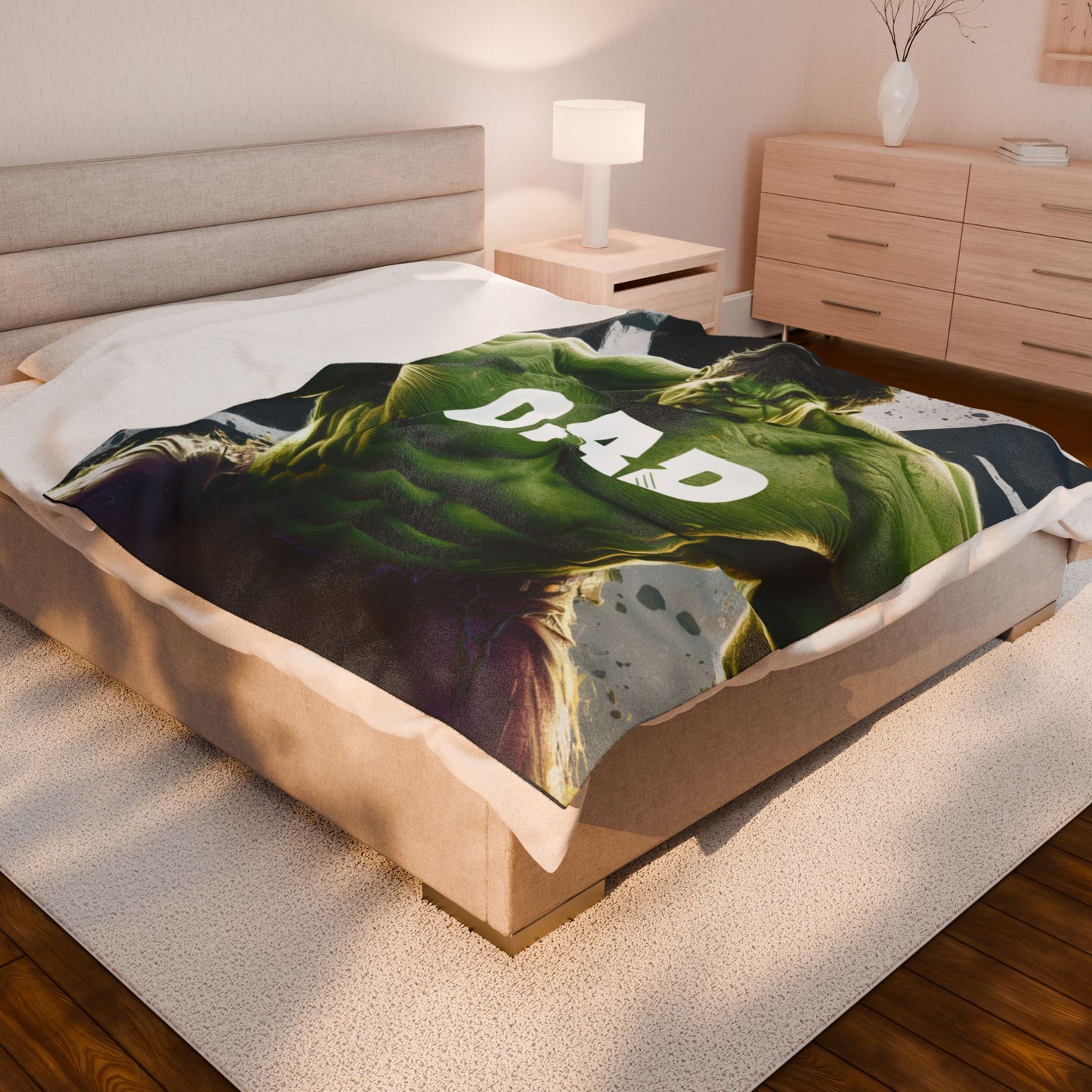 LMX Designs – Incredible Dad Hulk Plush Blanket