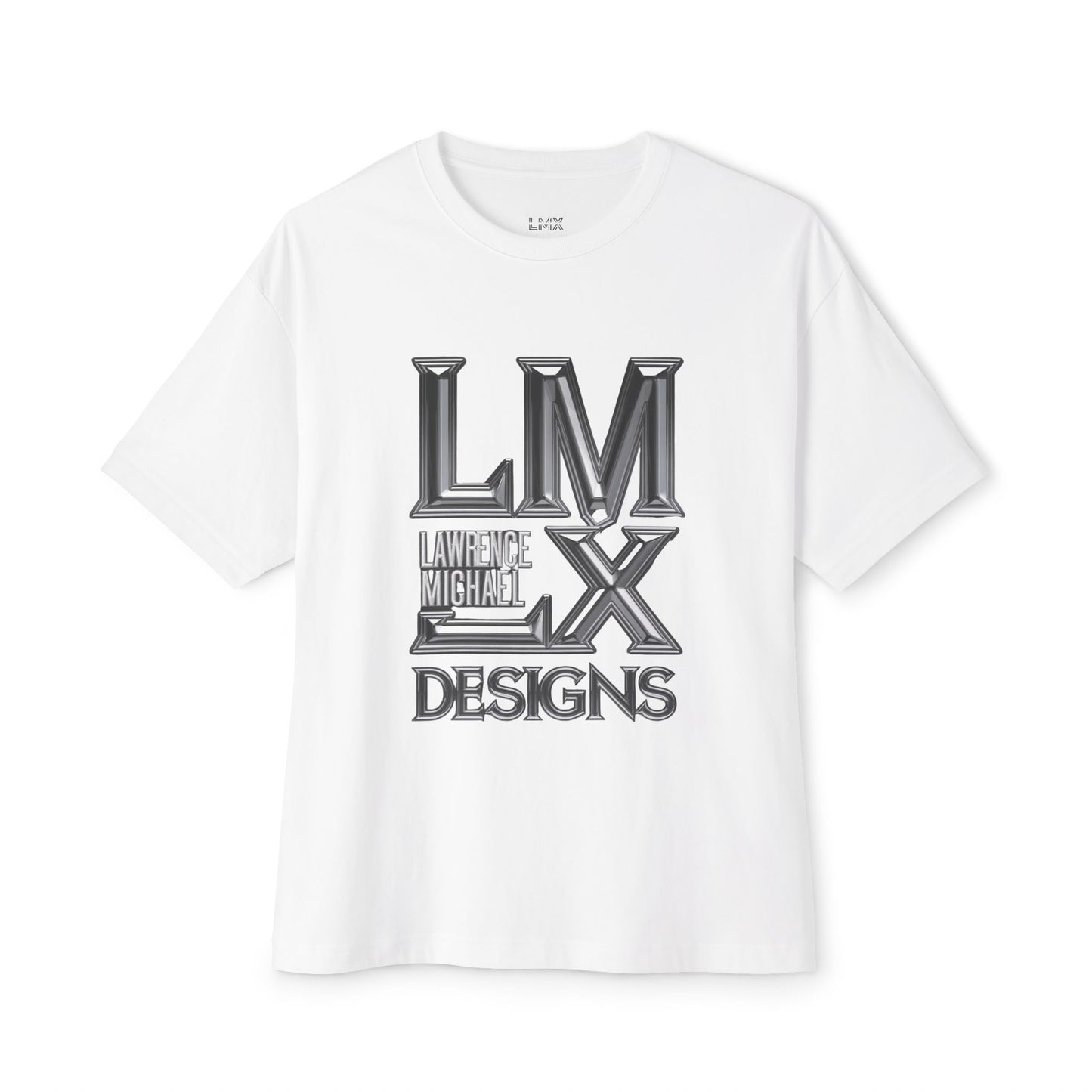 LMX Designs Chrome Embossed 3D Logo Oversized Tee
