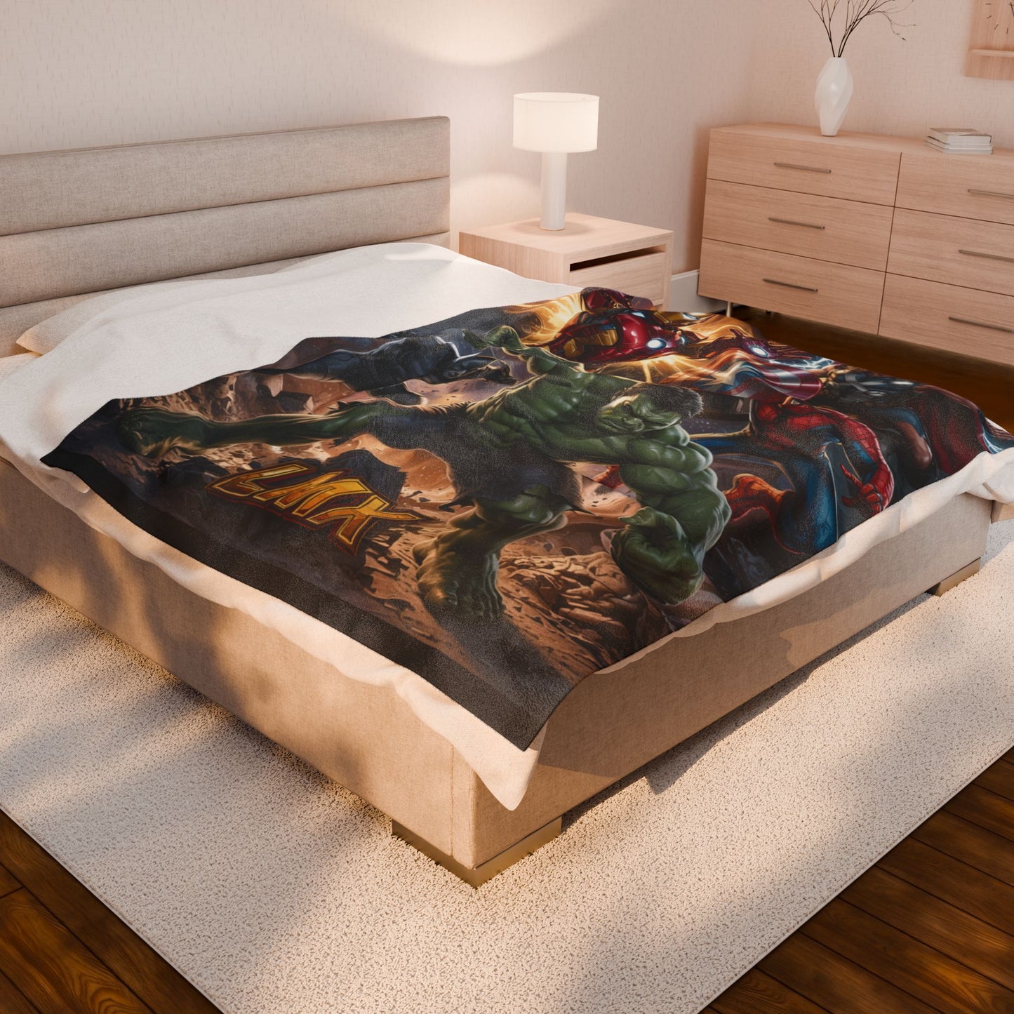 LMX Marvel Avengers Fleece Blanket – “Earth’s Mightiest” Hulk Edition