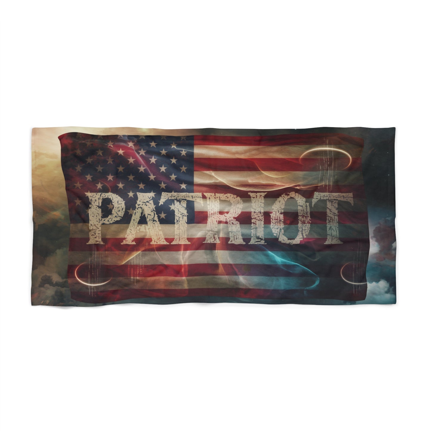 LMX Designs Spiritual battle Patriot Beach Towel