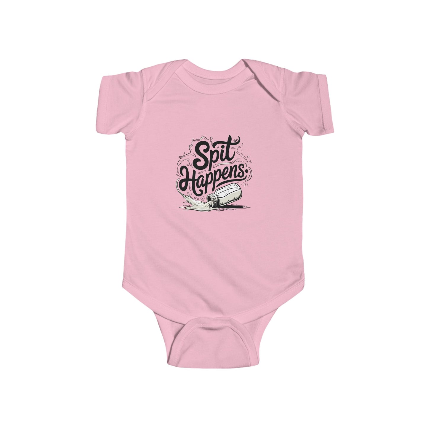 LMX Designs – “Spit Happens” Baby Onesie