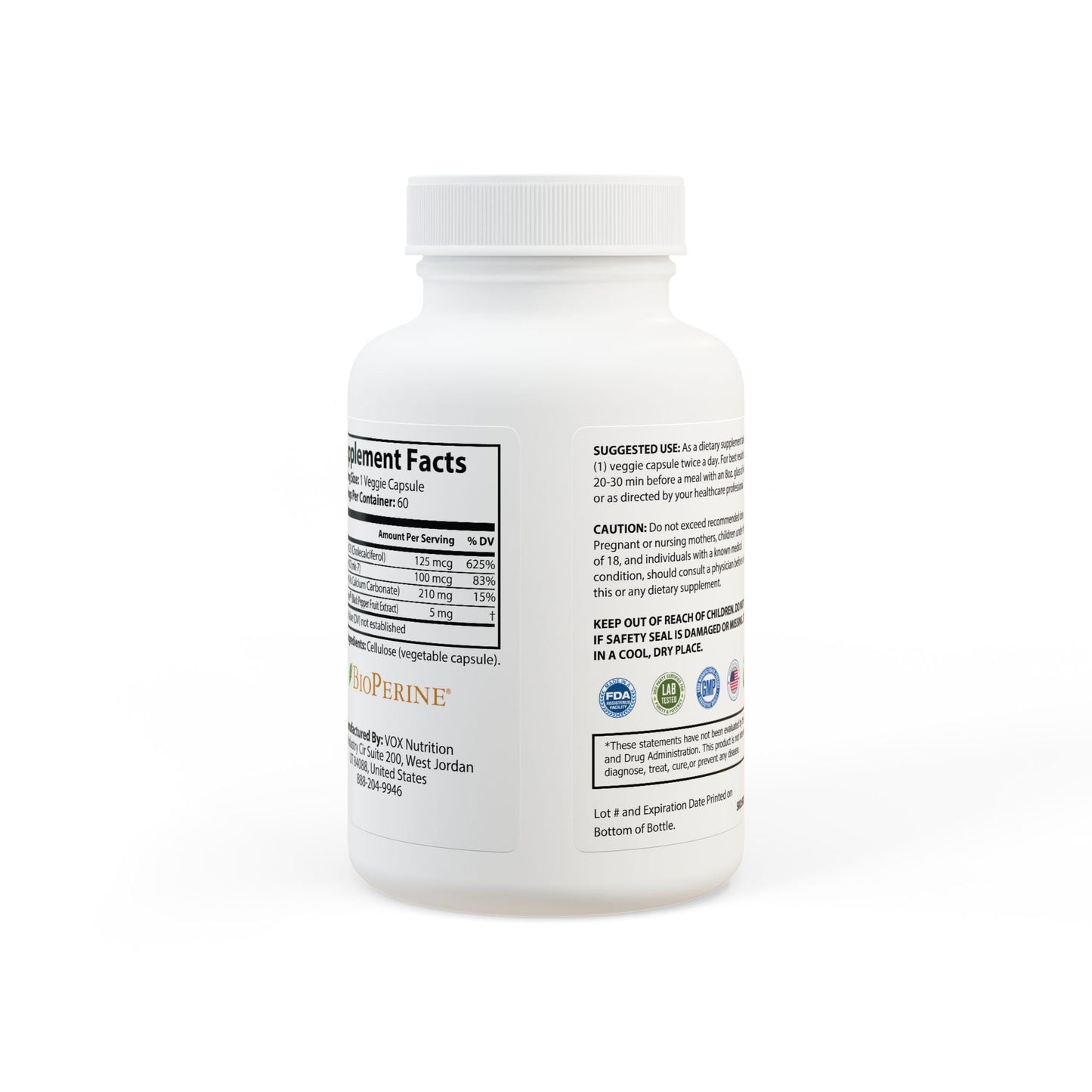 LMX Designs | Vitality Line Vitamin K2 + D3 Supplement – 60 Capsules