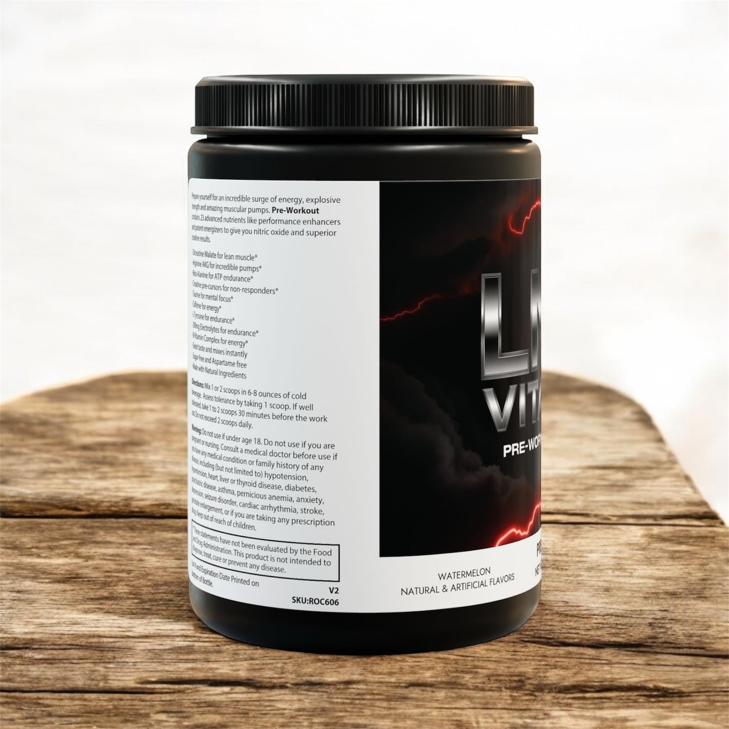 LMX Vitality Pre-Workout Formula – Explosive Energy & Laser Focus – Watermelon (300g / 30 Servings)