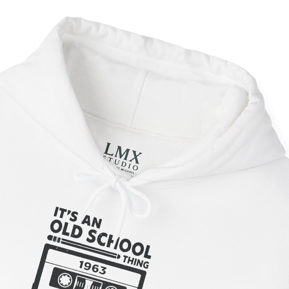 Old School Thing 1963 Cassette Hoodie by LMX Studio Retro Streetwear Pullover