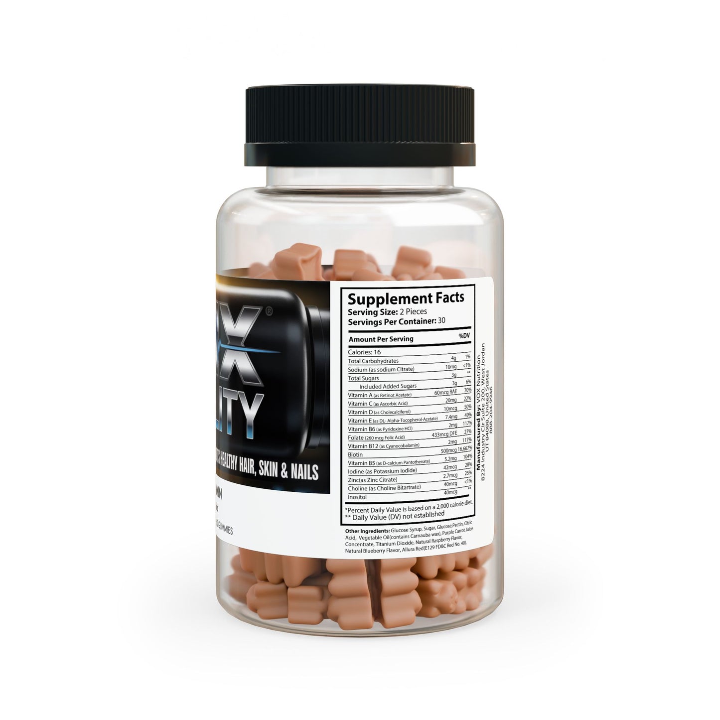 LMX Vitality Hair Vitamin Gummies (60 Gummies) – Nourish Hair, Skin & Nails from Within
