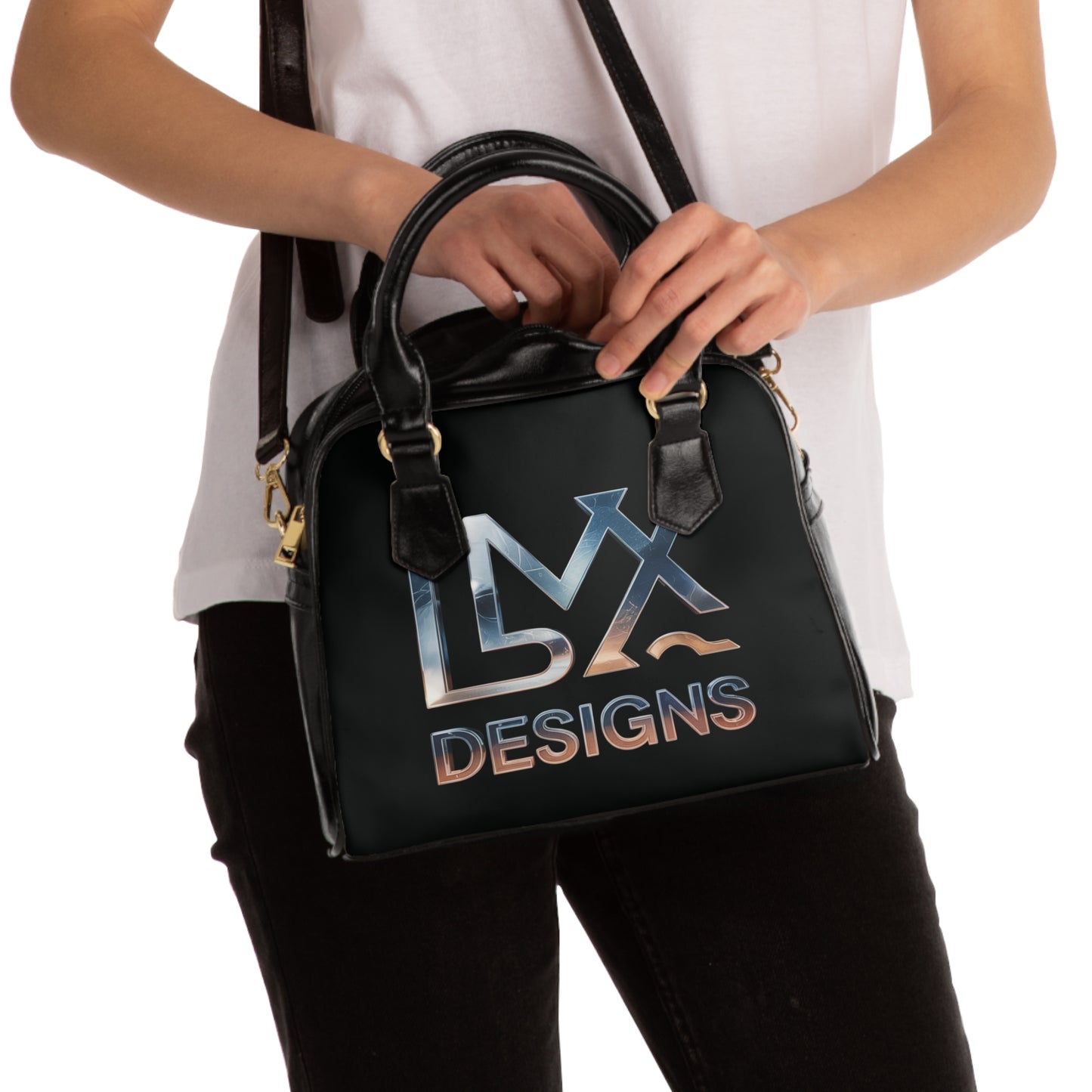 LMX Women’s Shoulder Handbag – Modern Elegance with Artistic Flair