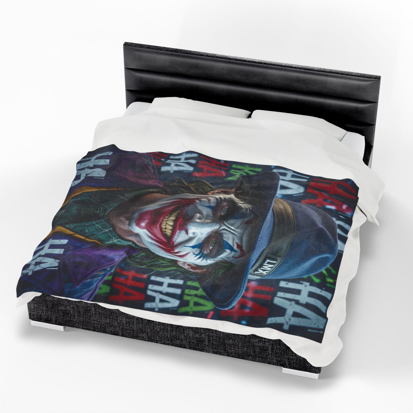 LMX “Madness in Motion” Fleece Blanket – Joker Graffiti Glitch Edition