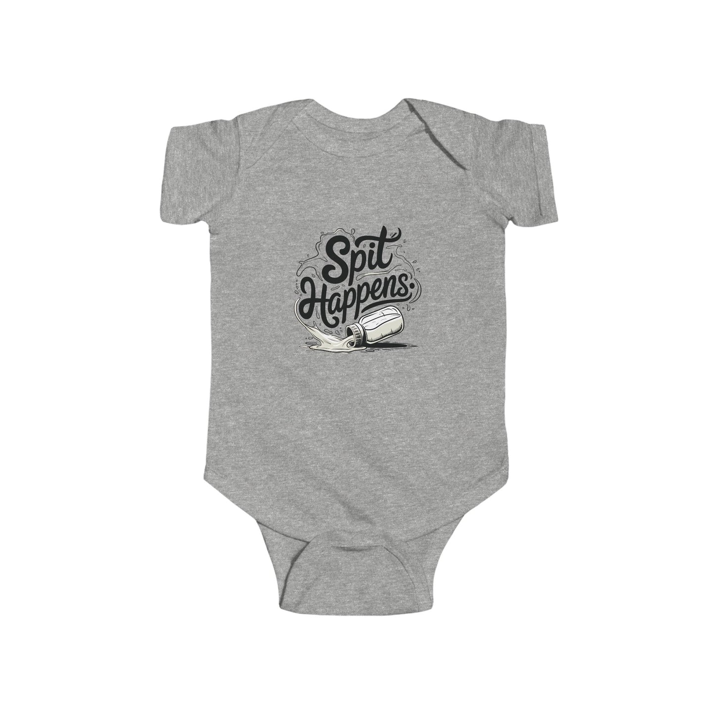 LMX Designs – “Spit Happens” Baby Onesie