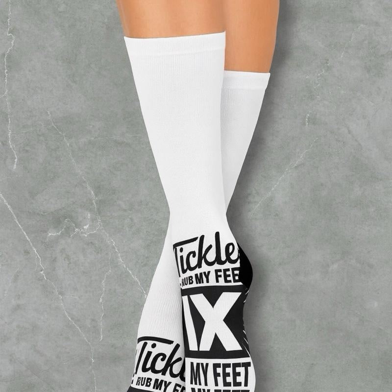 Tickle Tickle, Worship Me Cushion Crew Socks – LMX Designs