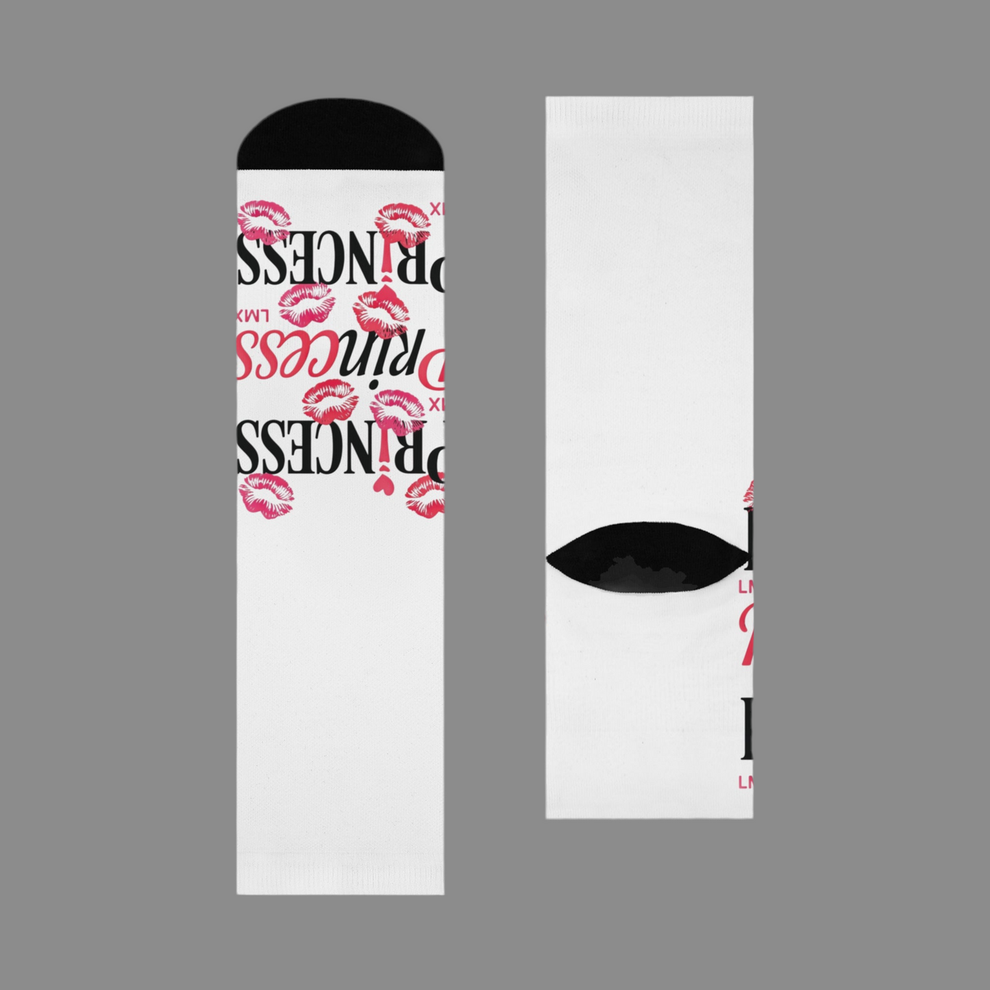 LMX-Crew Socks - Bladestep Princess Edition Red Lipstick Graphics