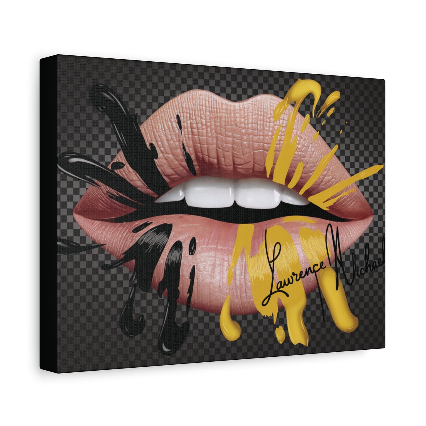 LMX Designs Artistic Lip Wall Canvas – Contemporary Bold Home & Office Decor